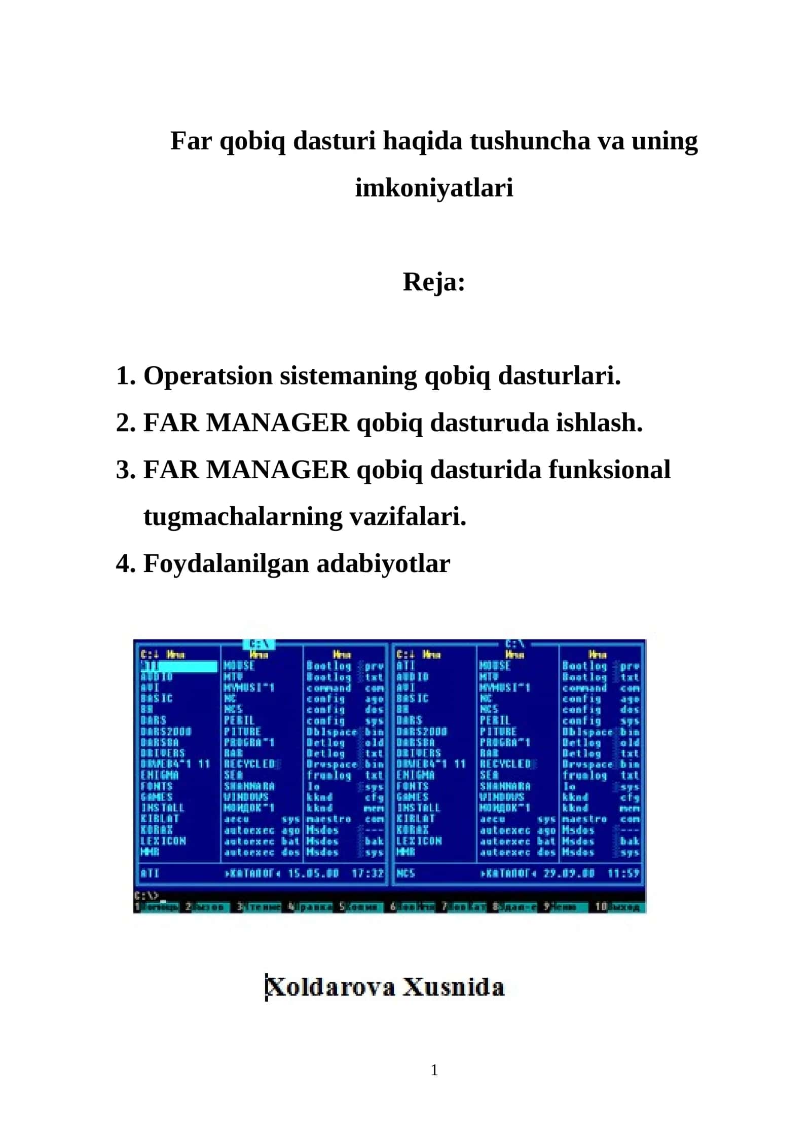 Far qobiq dasturi haqida tushuncha va uning imkoniyatlari