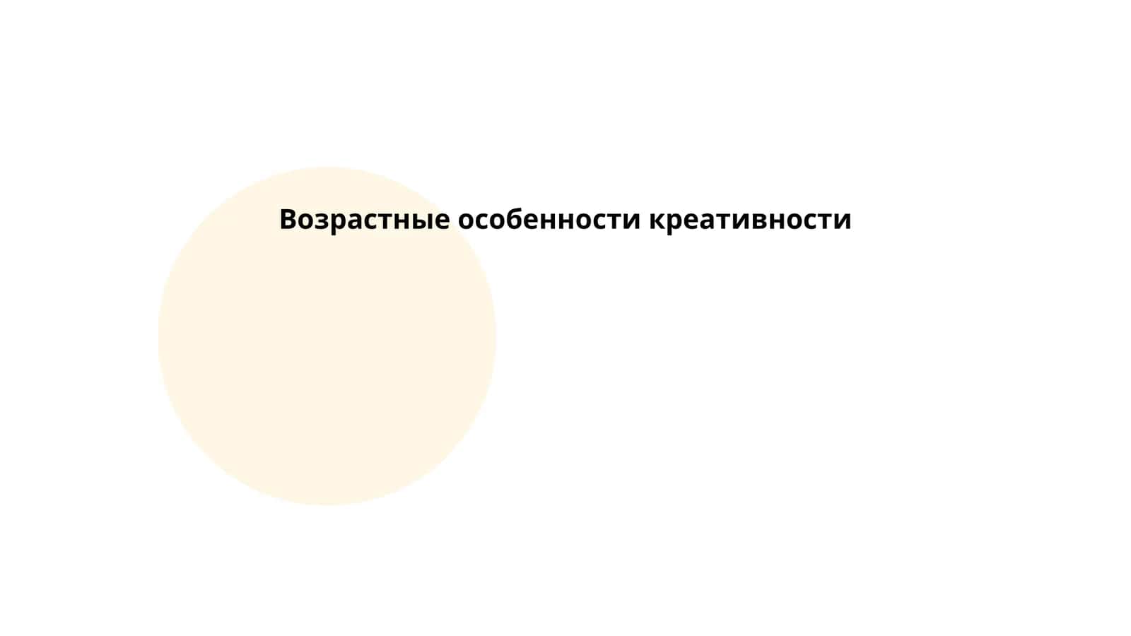Возрастные особенности креативности