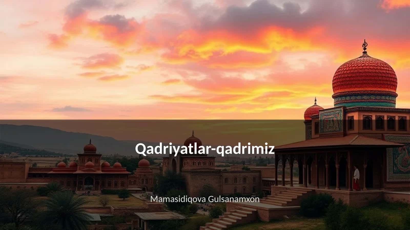Qadriyatlar-qadrimiz