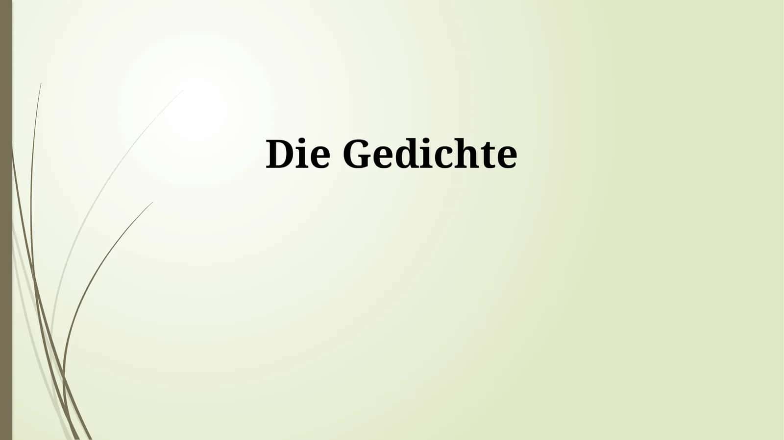 Die Gedichte