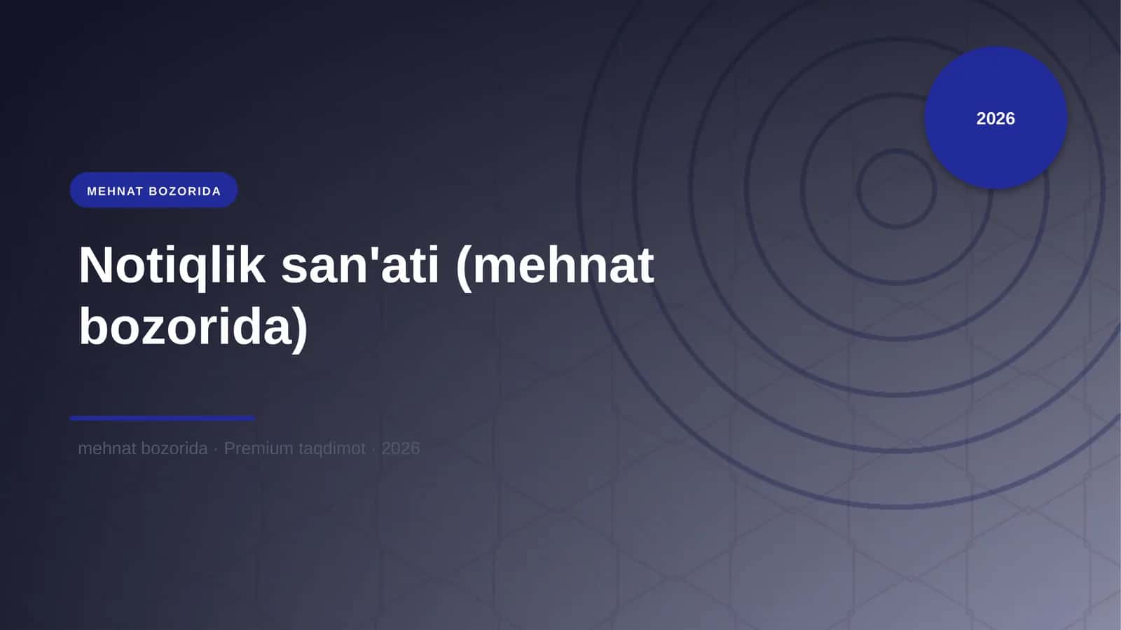 Notiqlik san'ati (mehnat bozorida)