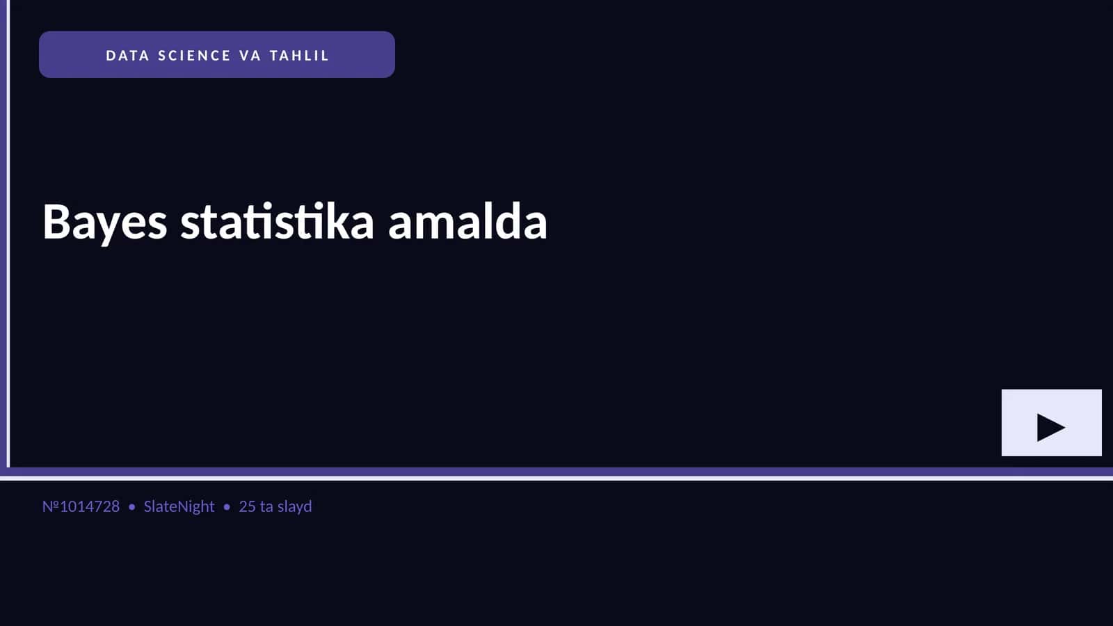 Bayes statistika amalda