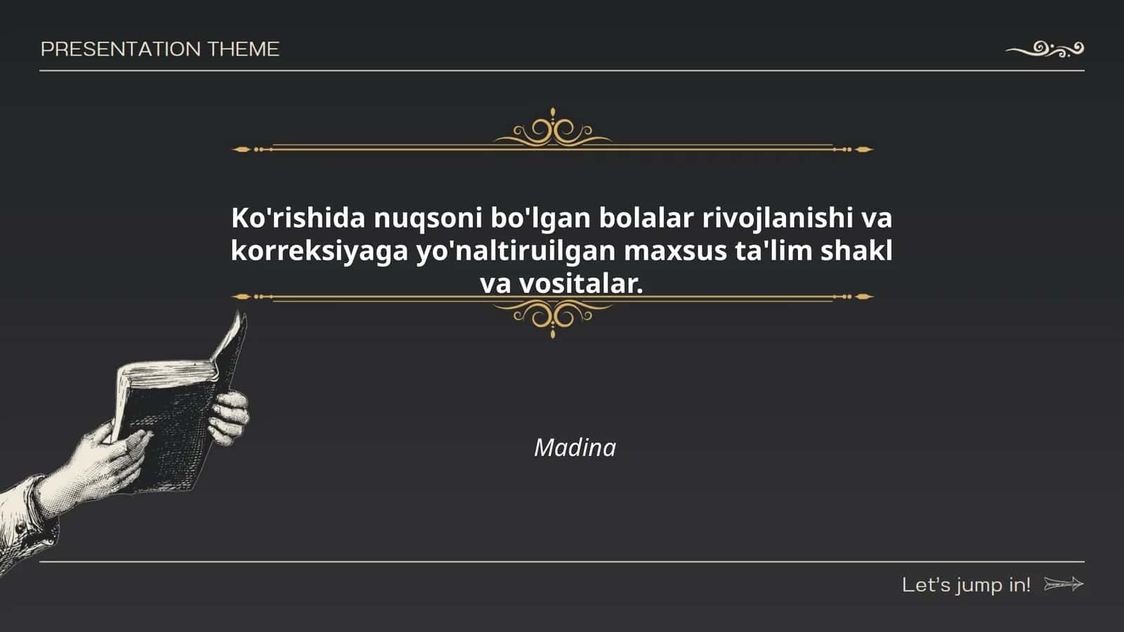 Maxsus ta'lim shakl va vositalar
