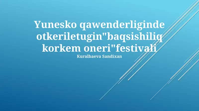 Baqsishiliq kórkem óneri festivali