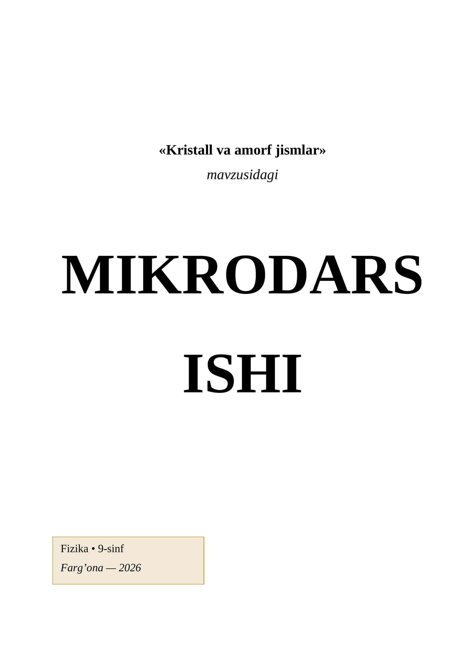 MIKRODARS ISHI