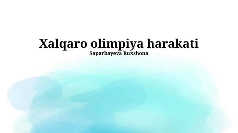 Xalqaro Olimpiya harakati