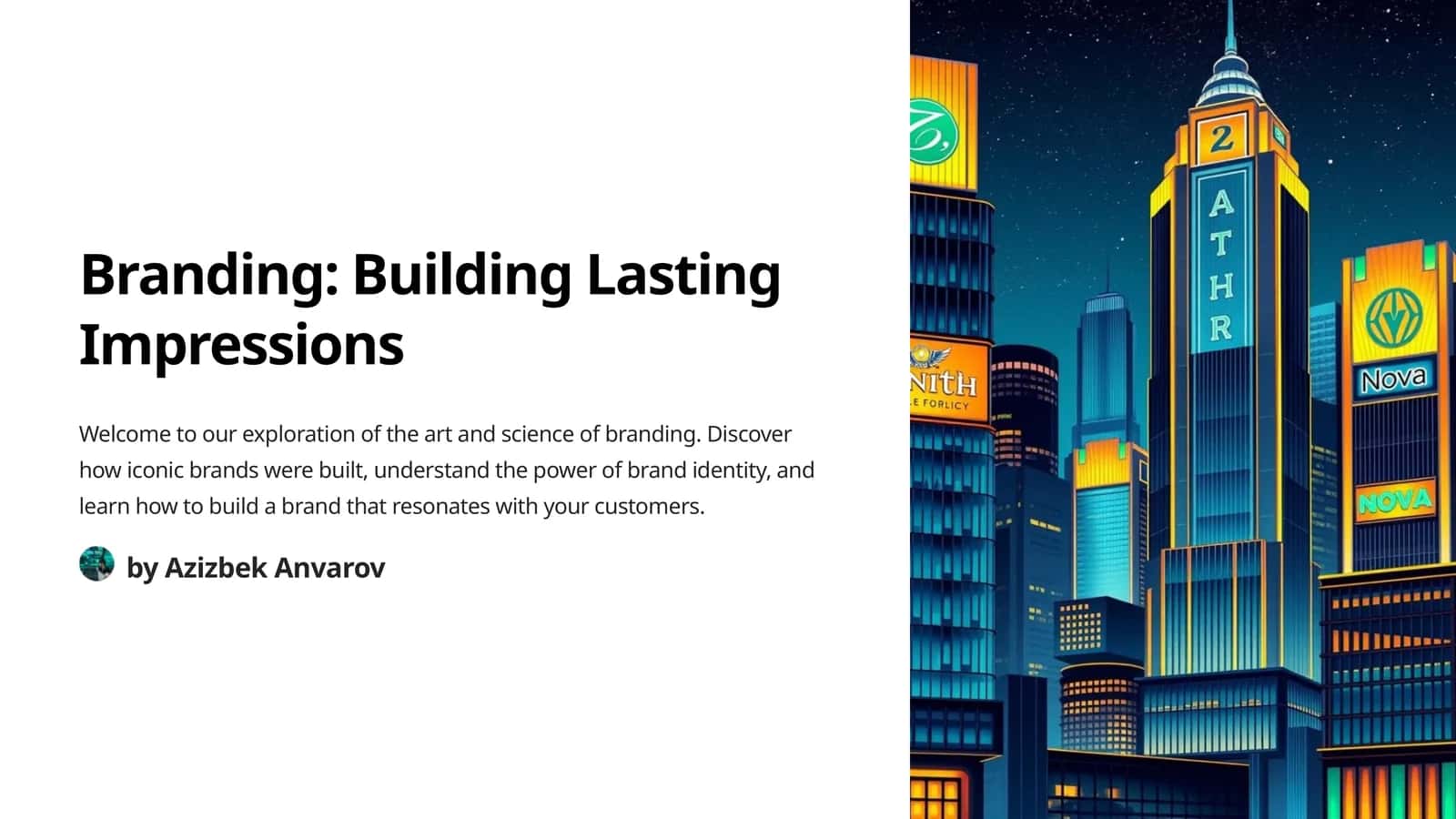 Branding: Building Lasting Impressions