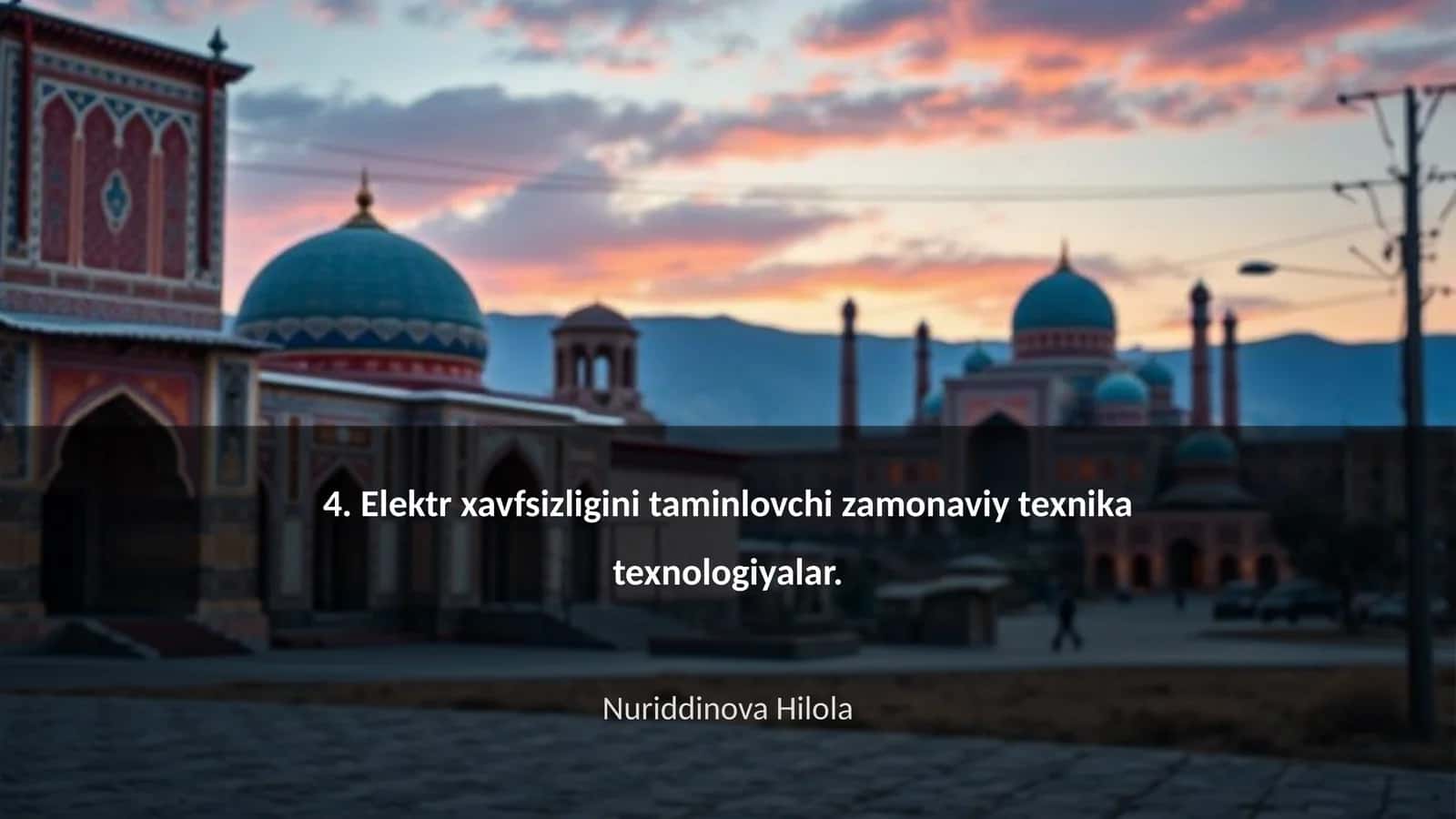 Zamonaviy elektr xavfsizlik tizimlari