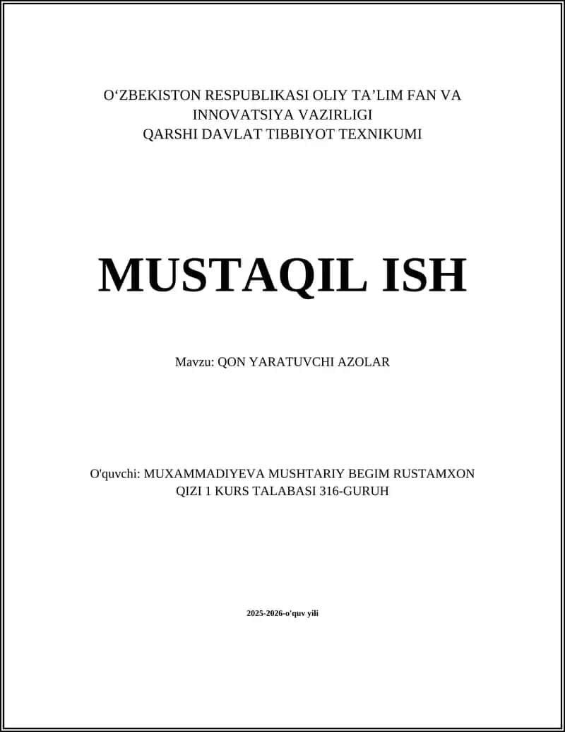 QON YARATUVCHI AZOLAR