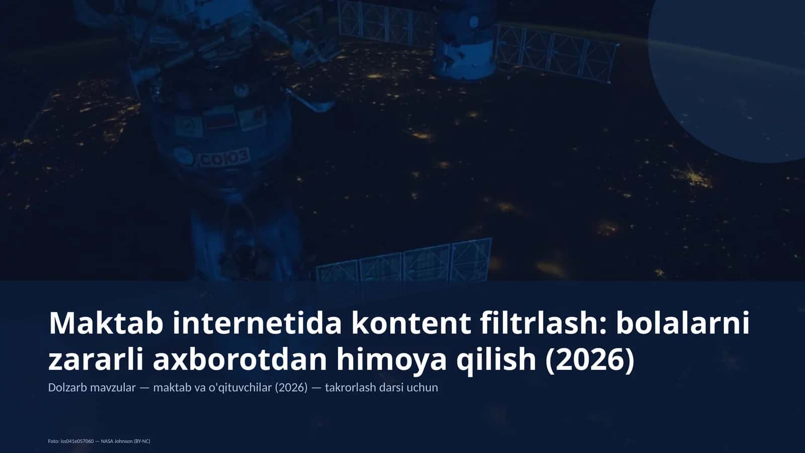 Dolzarb mavzular — maktab va o'qituvchilar (2026)