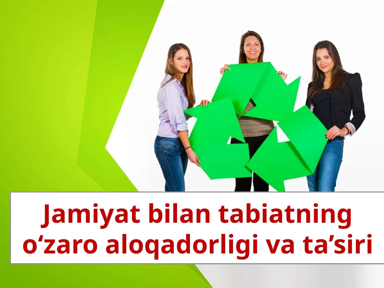 Jamiyat bilan tabiatning o‘zaro aloqadorligi va ta’siri