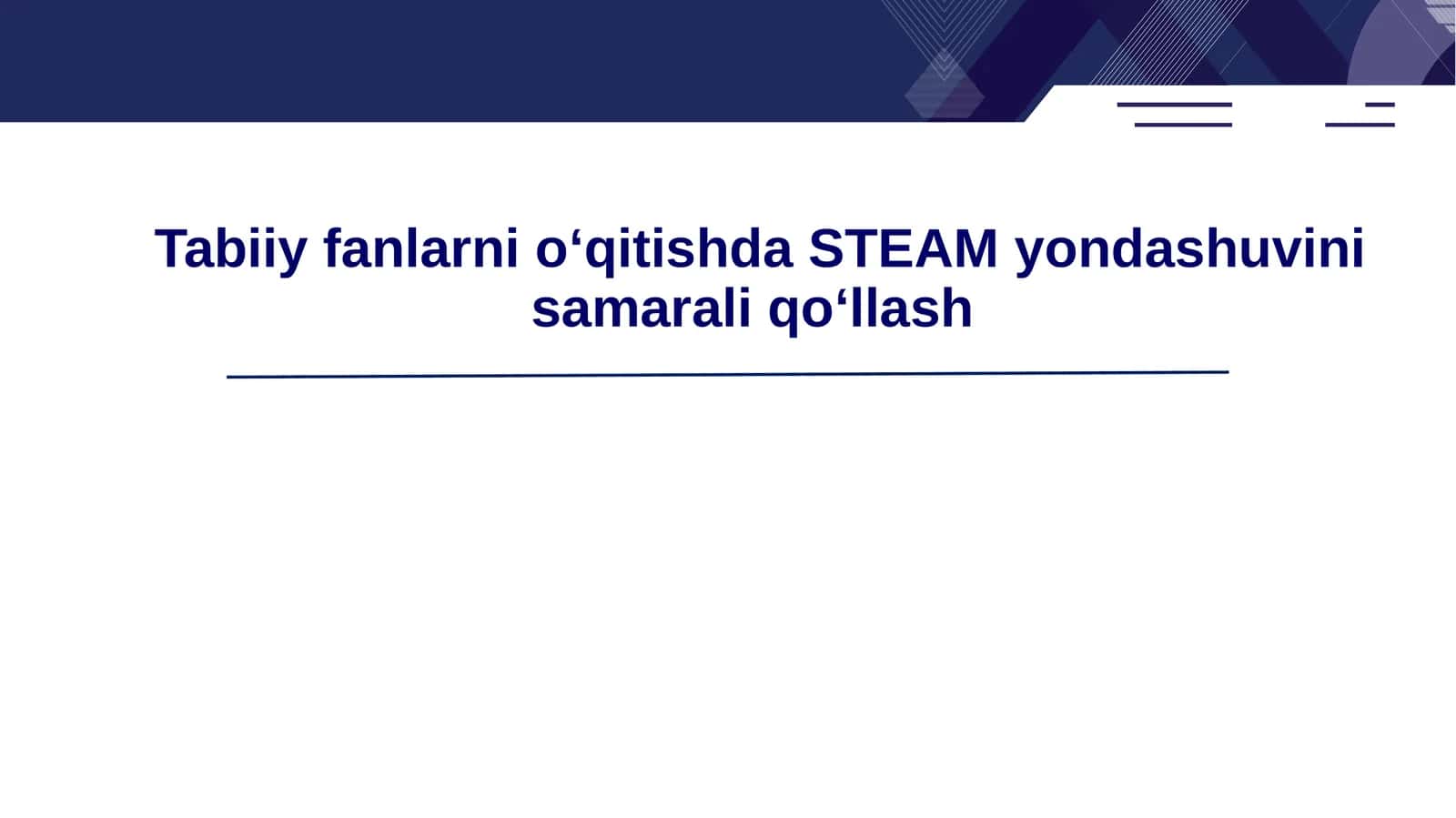 STEAM yondashuvi