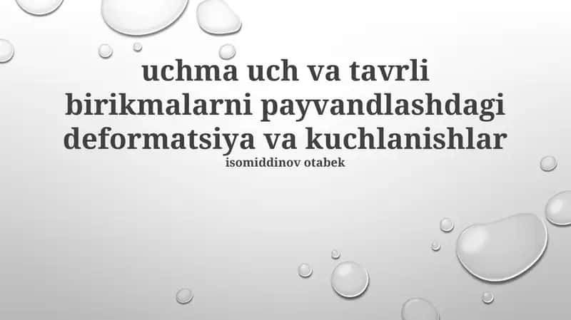Deformatsiya va Kuchlanishni Tahlil qilish Metodlari