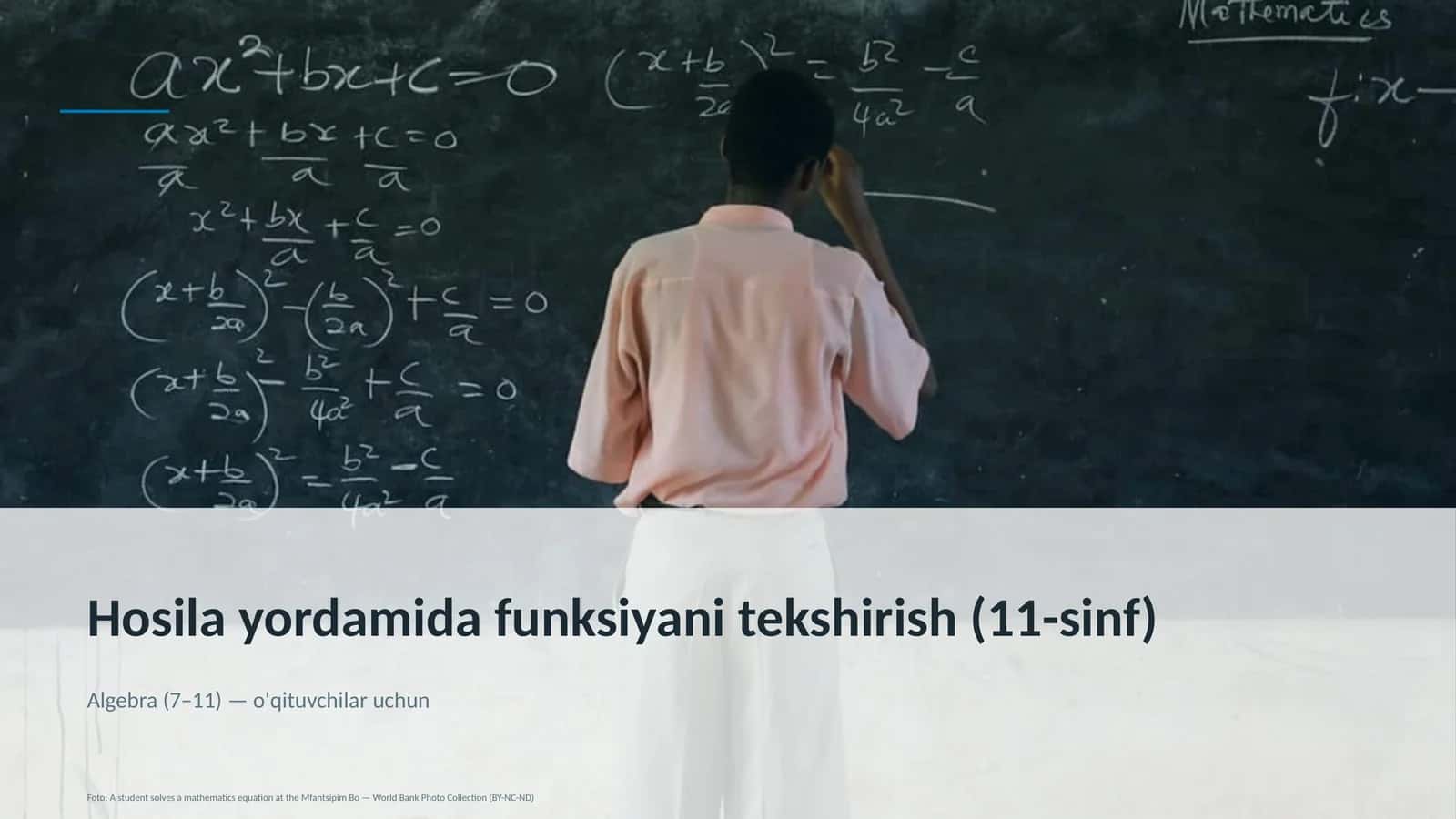 Hosila yordamida funksiyani tekshirish (11-sinf)