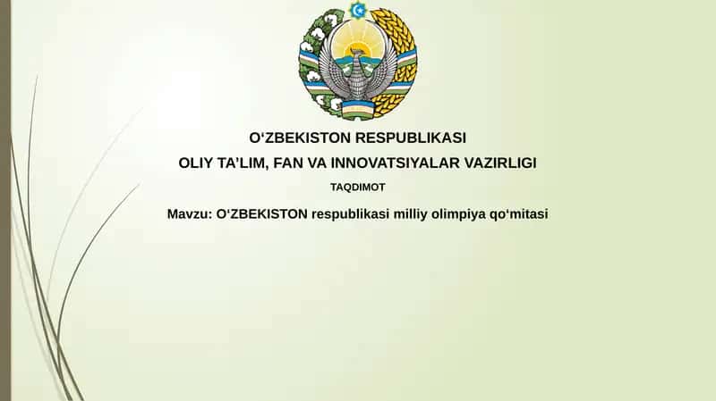 OʻZBEKISTONrespublikasimilliyolimpiyaqoʻmitasi