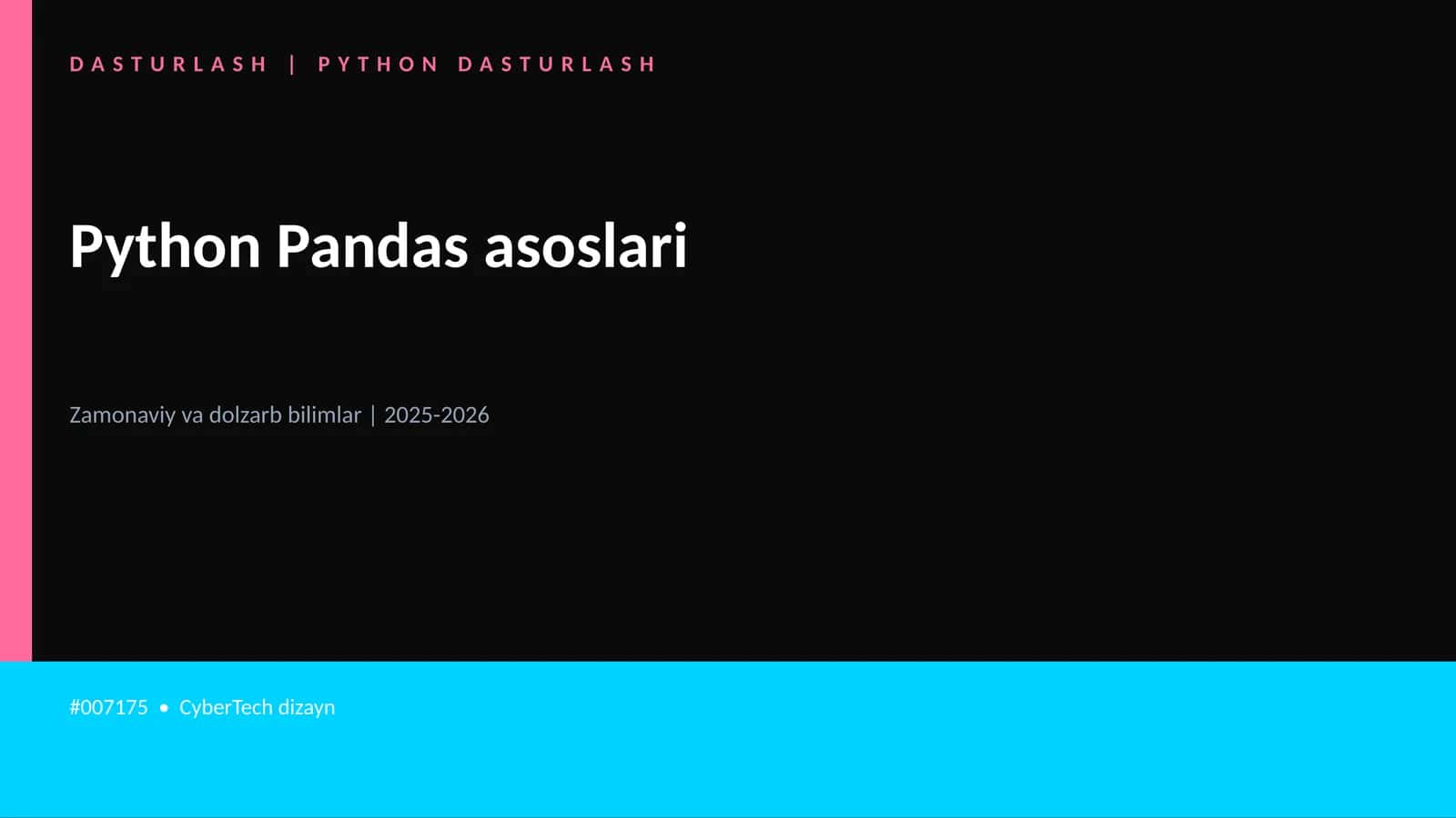 DASTURLASH | PYTHON DASTURLASH