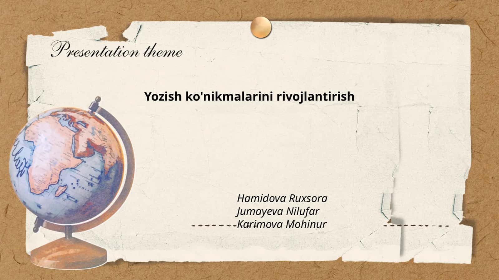 Yozish ko'nikmalarini rivojlantirish