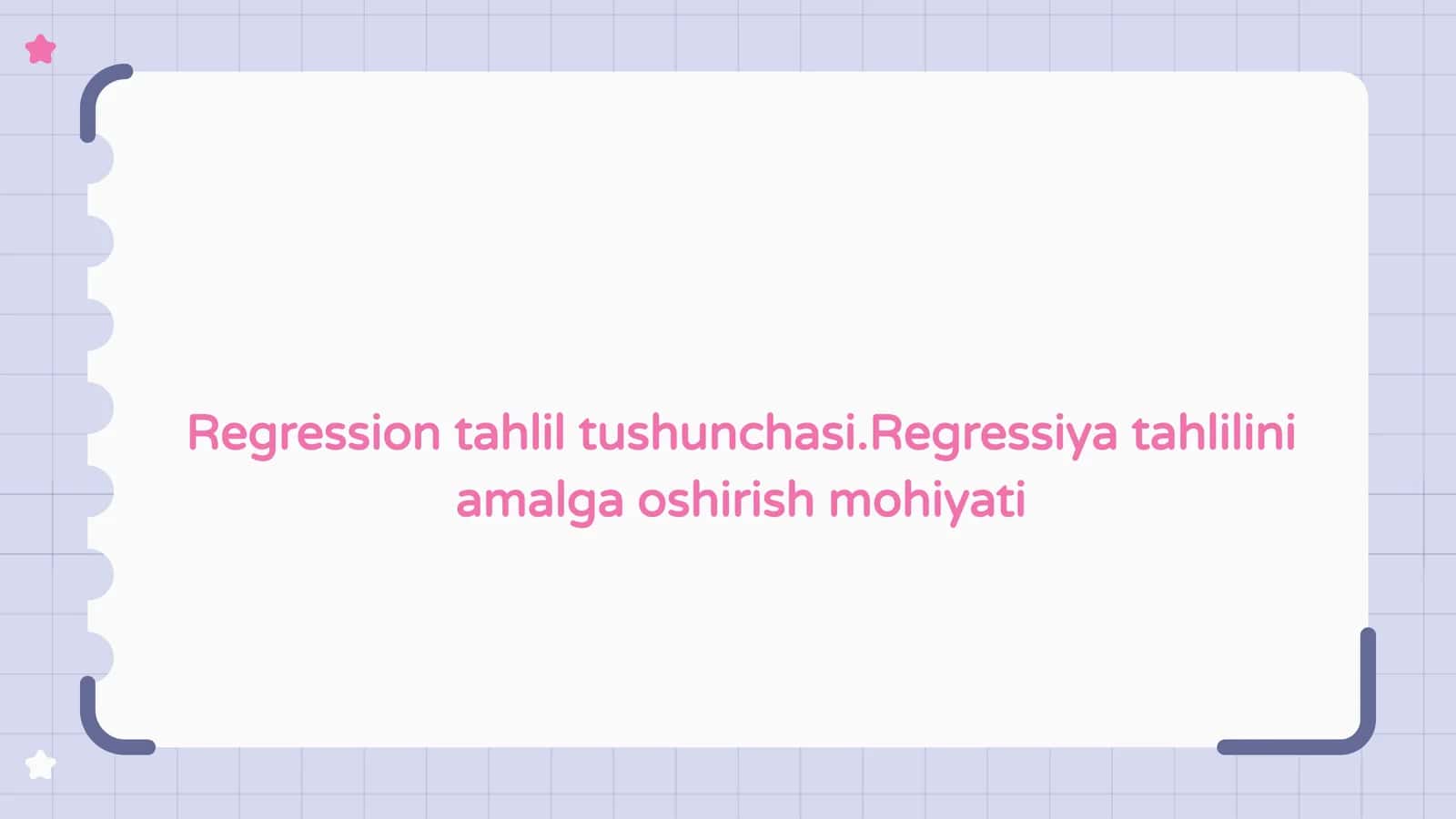Regressiya tahliliga kirish