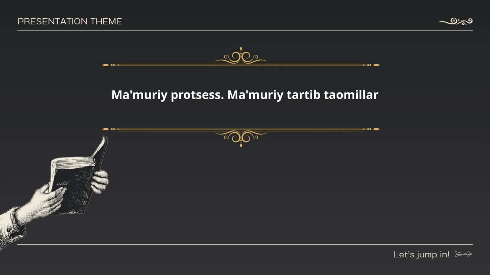 Ma'muriy protsess. Ma'muriy tartib taomillar