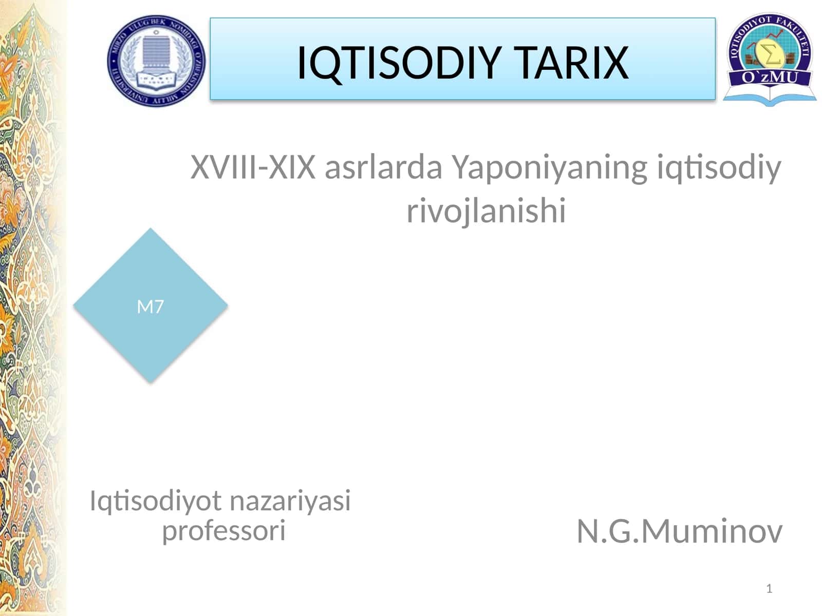 XVIII-XIX asrlarda Yaponiyaning iqtisodiy rivojlanishi