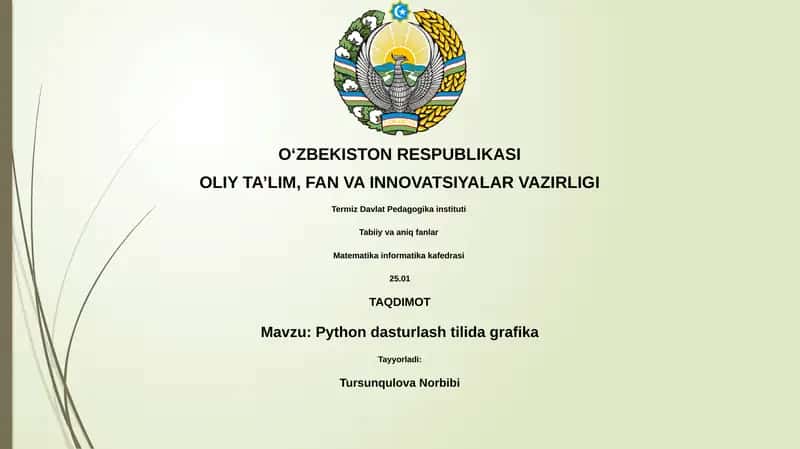 Python dasturlash tilida grafika