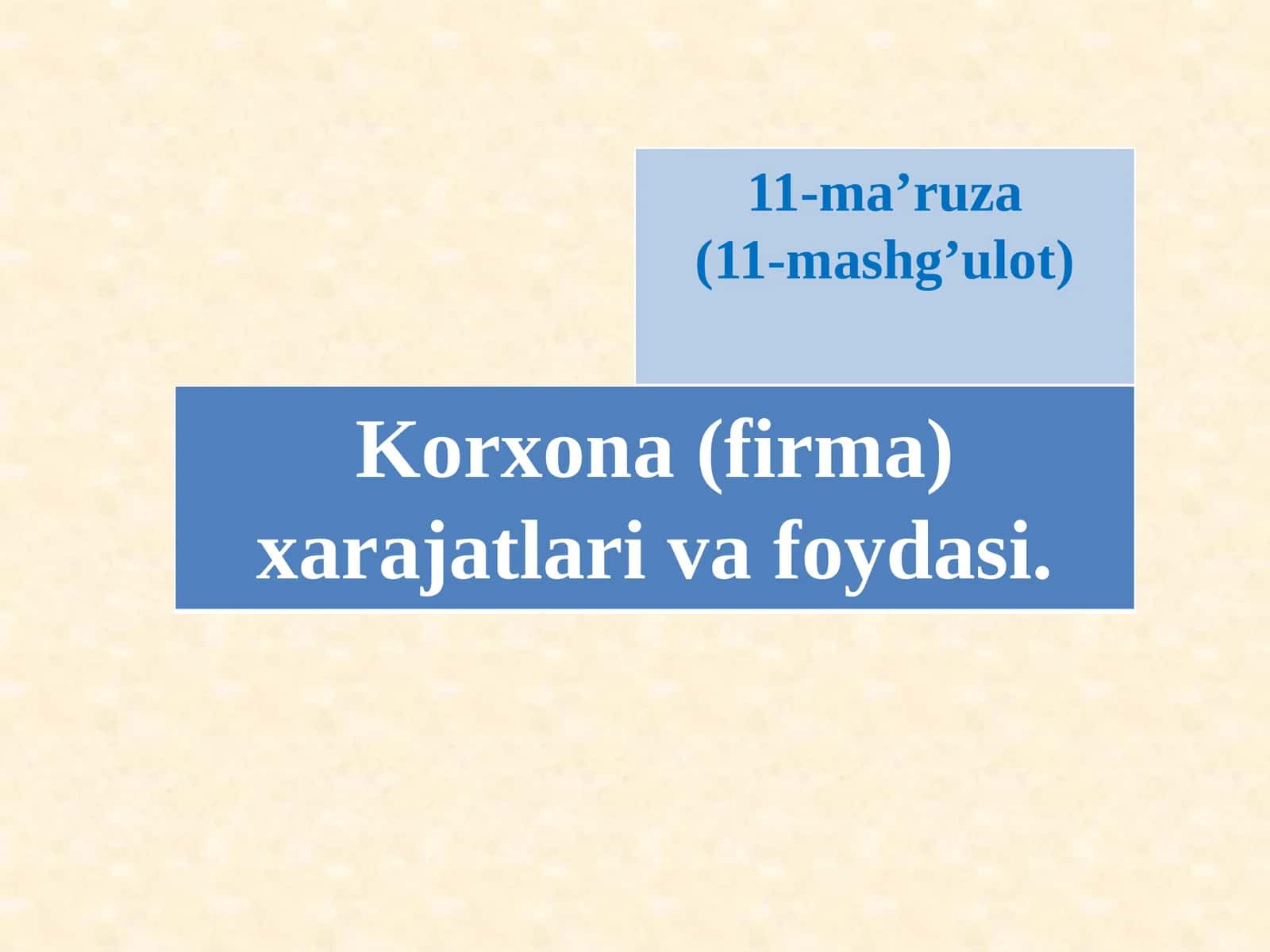 Ishlab chiqarish korxonalari xarajatlari