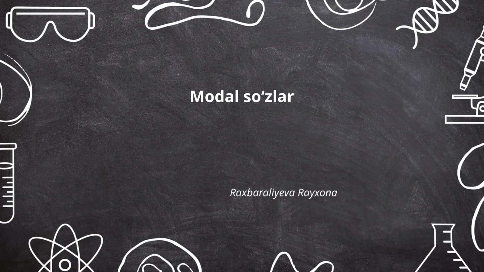 Modal soʻzlar