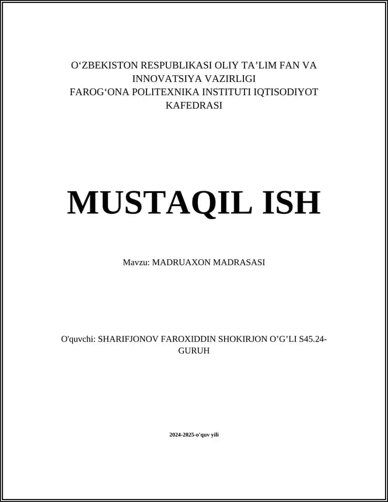 MADRUAXON MADRASASI