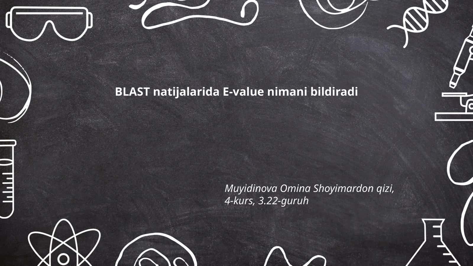 E-value nima va uning ta'rifi