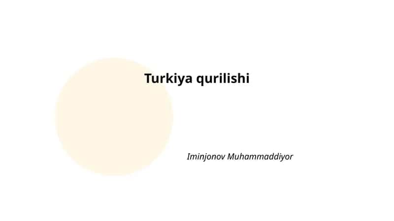 Turkiya qurilishi