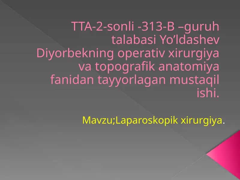 Laparoskopik xirurgiya