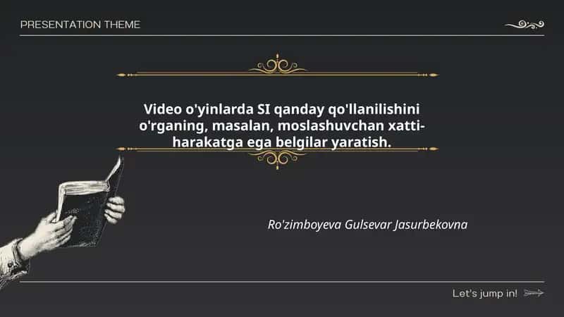 O'yinlarda SI qanday qo'llanilishini o'rganish