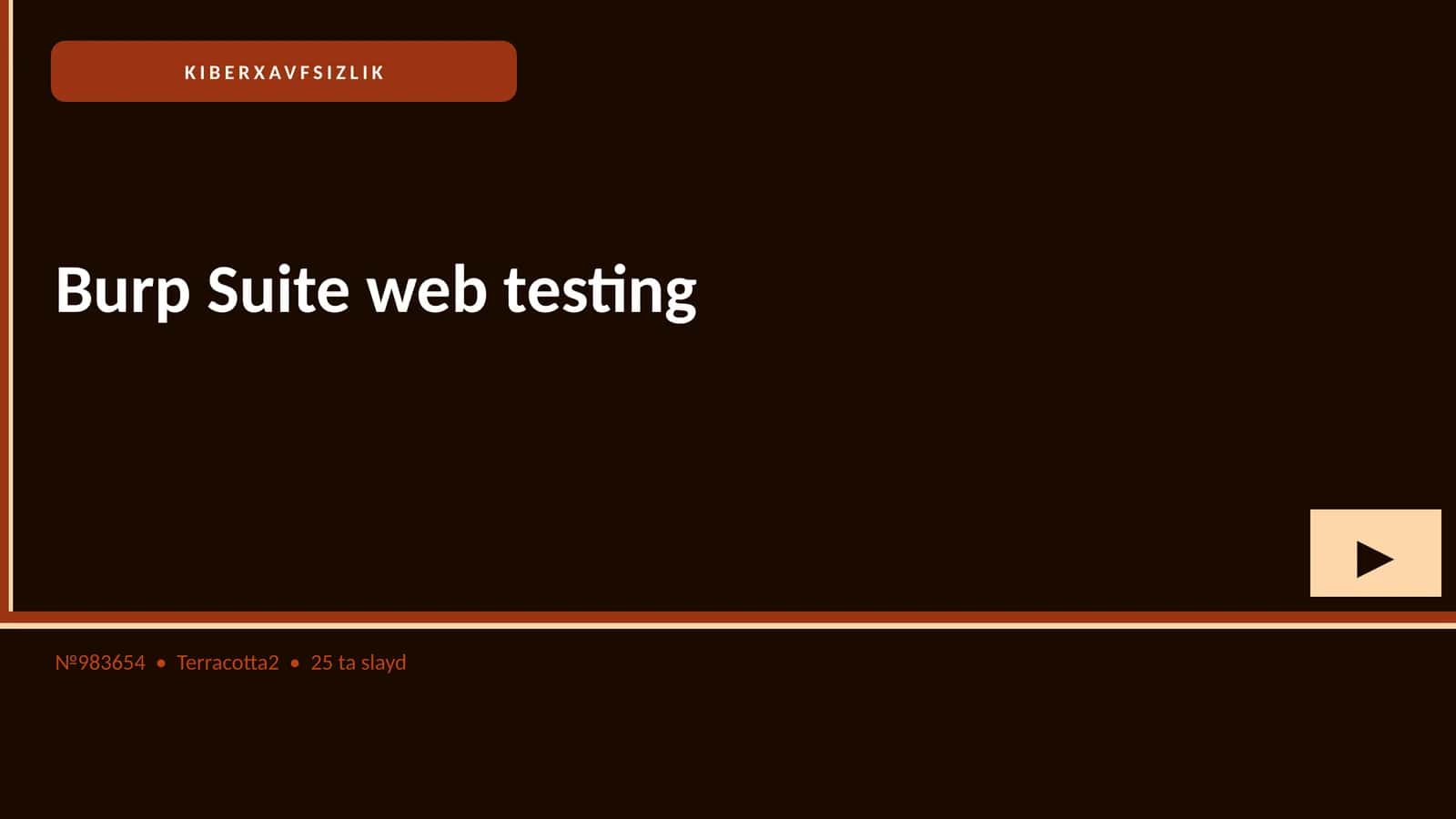 Burp Suite web testing