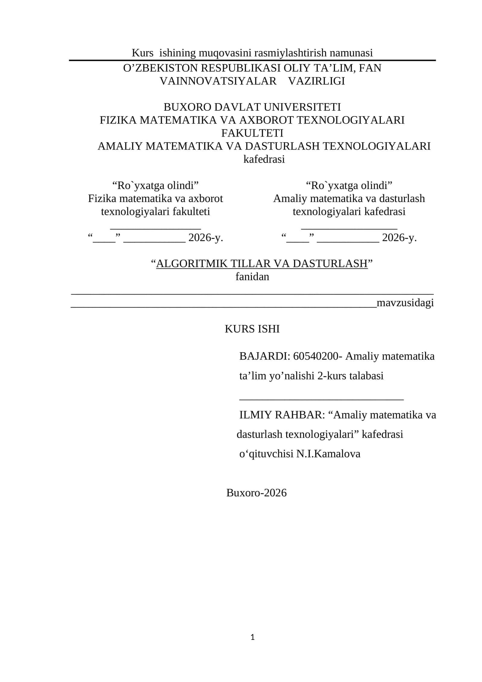 RAQAMLI MA’LUMOTLARNI BOSHQARISH VA XAVFSIZLIK ASOSLARI