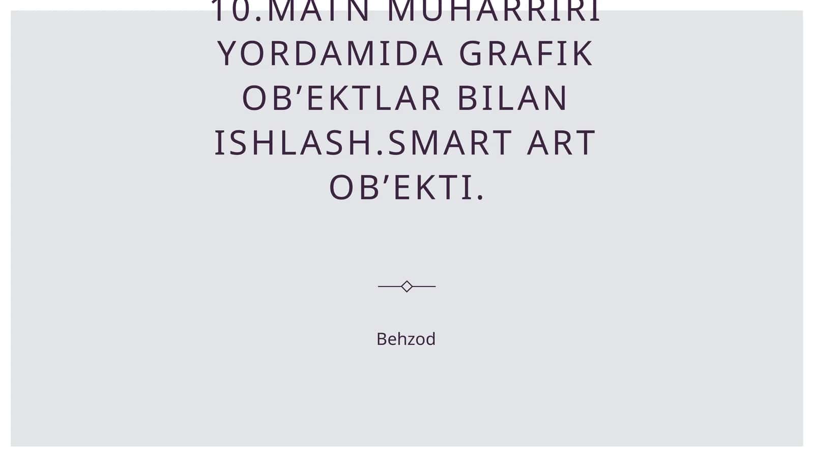 Grafik ob'ektlar va SmartArt