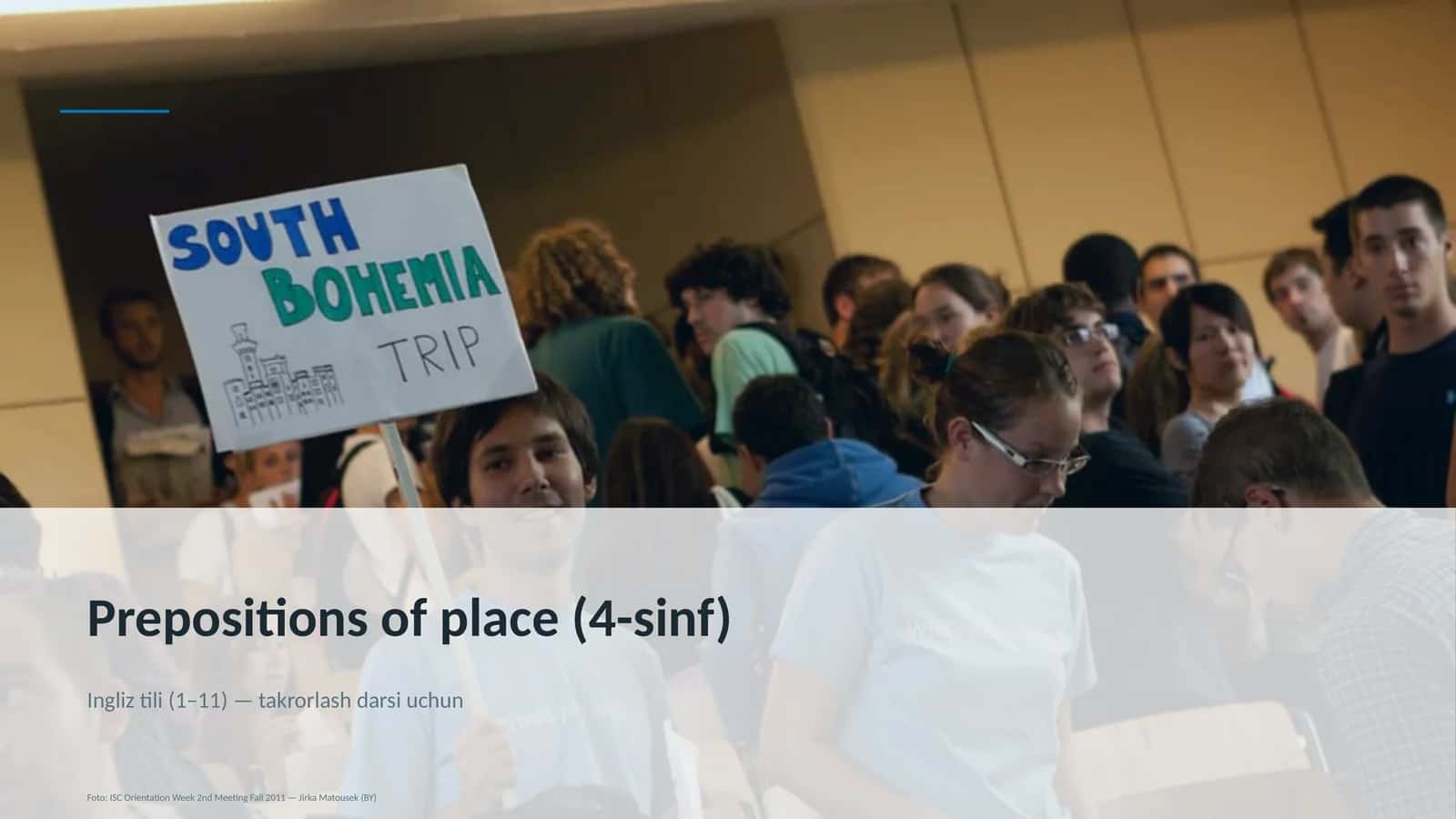 Prepositions of place (4-sinf)