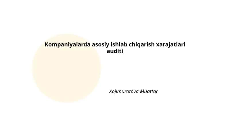 Auditning tushunchasi va maqsadi