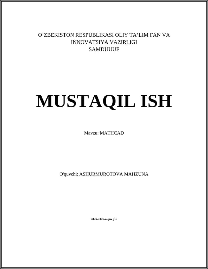 Mathcad