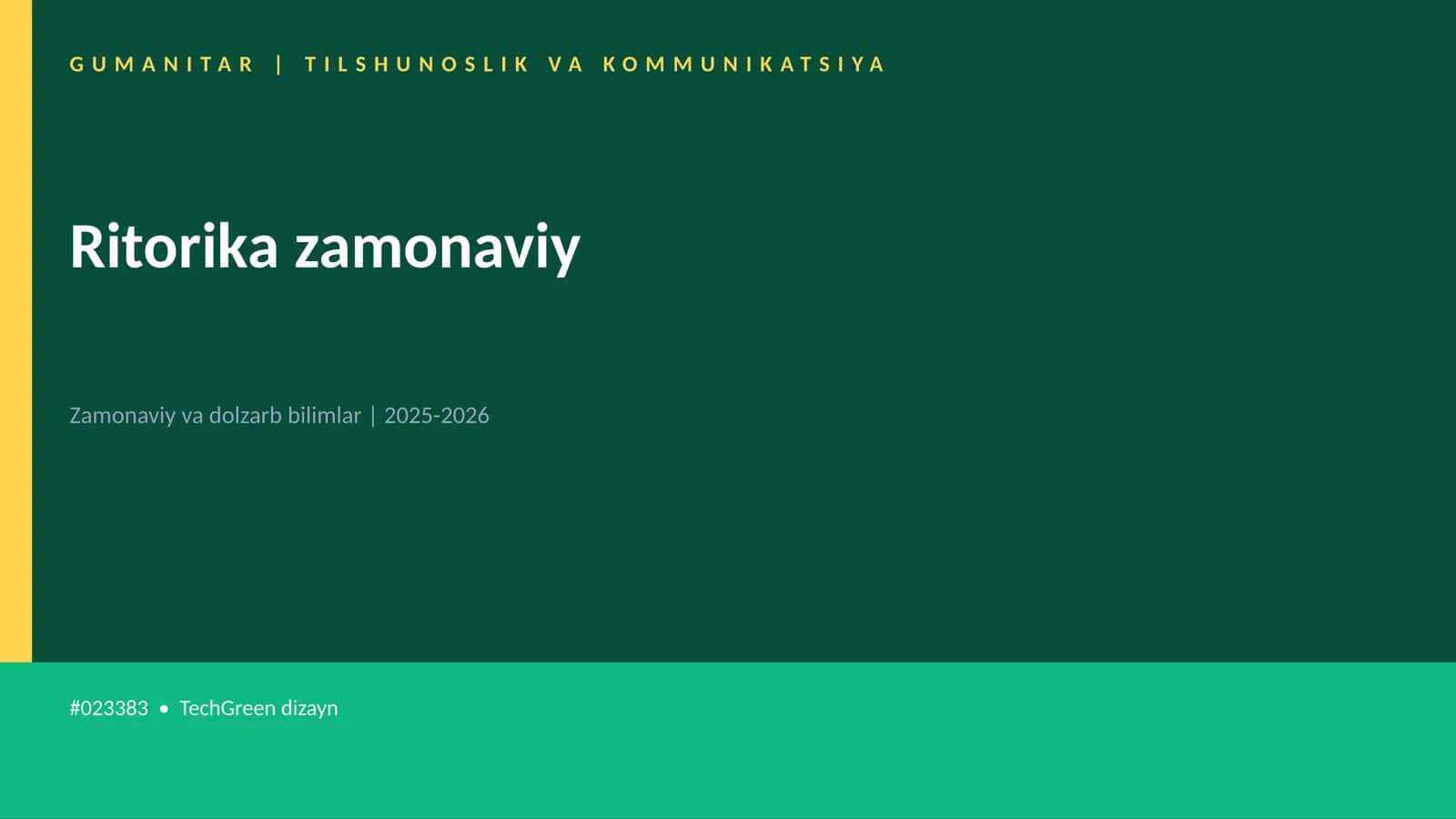 Ritorika zamonaviy