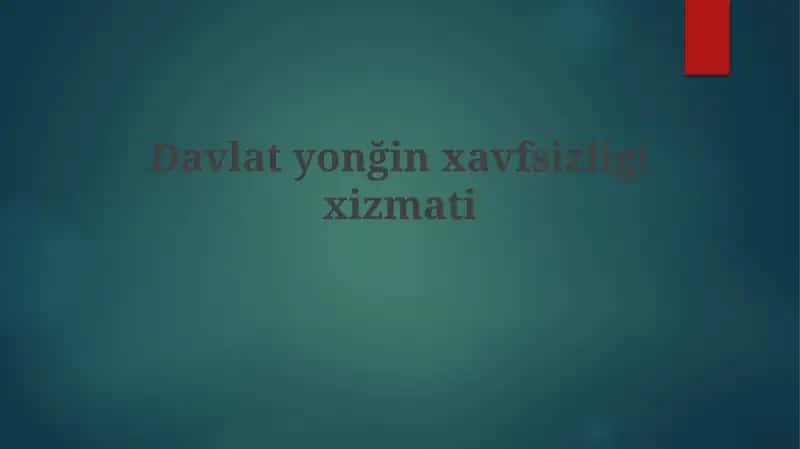 Davlat yong'in xavfsizligi xizmati