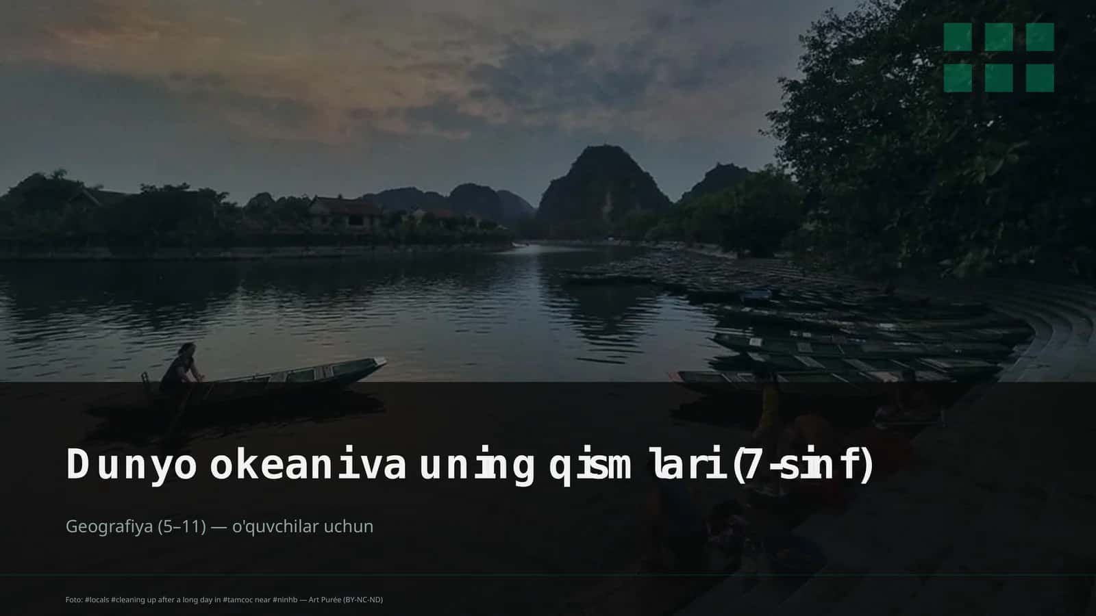 Dunyo okeani va uning qismlari (7-sinf)