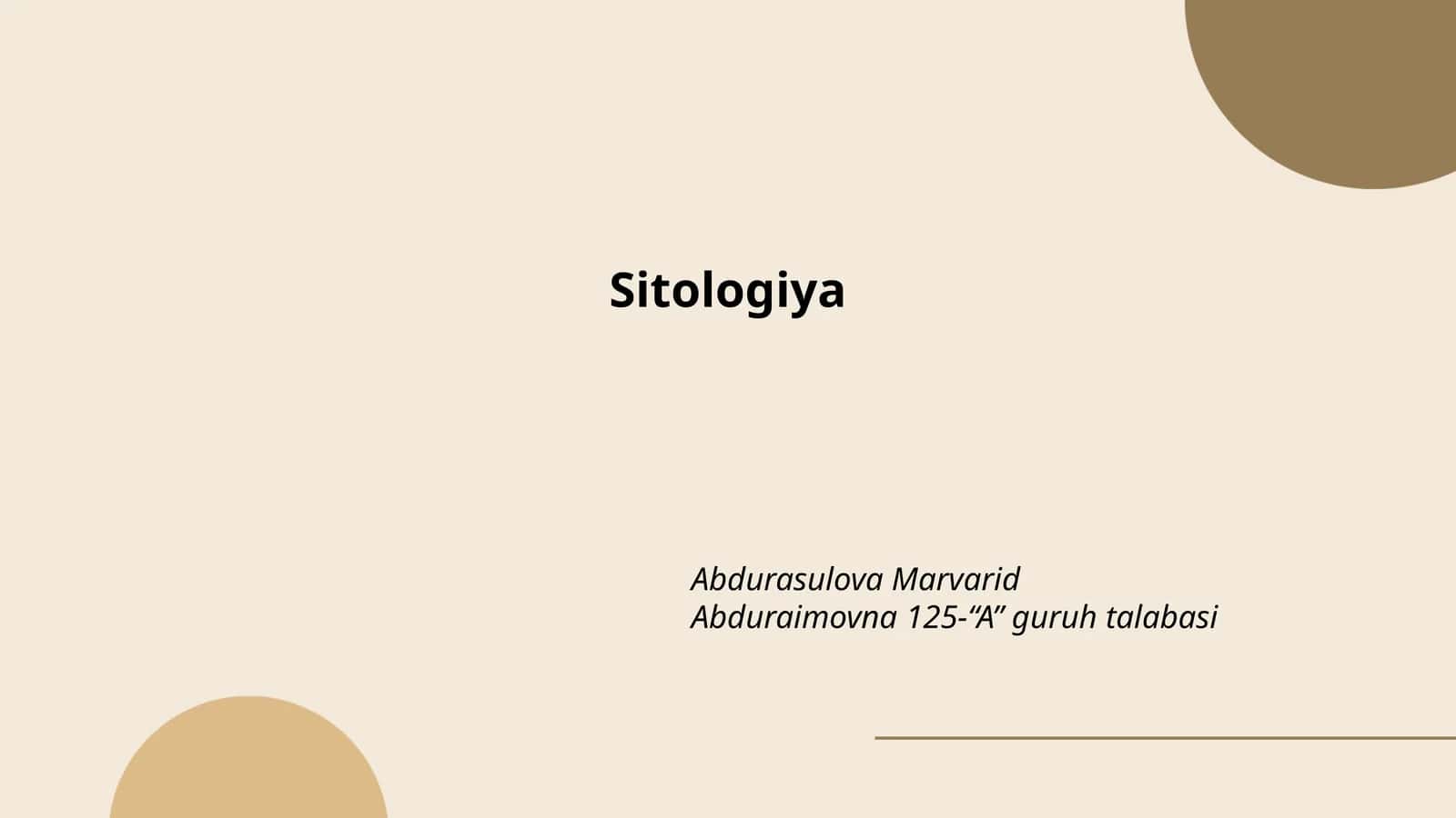 Sitologiya