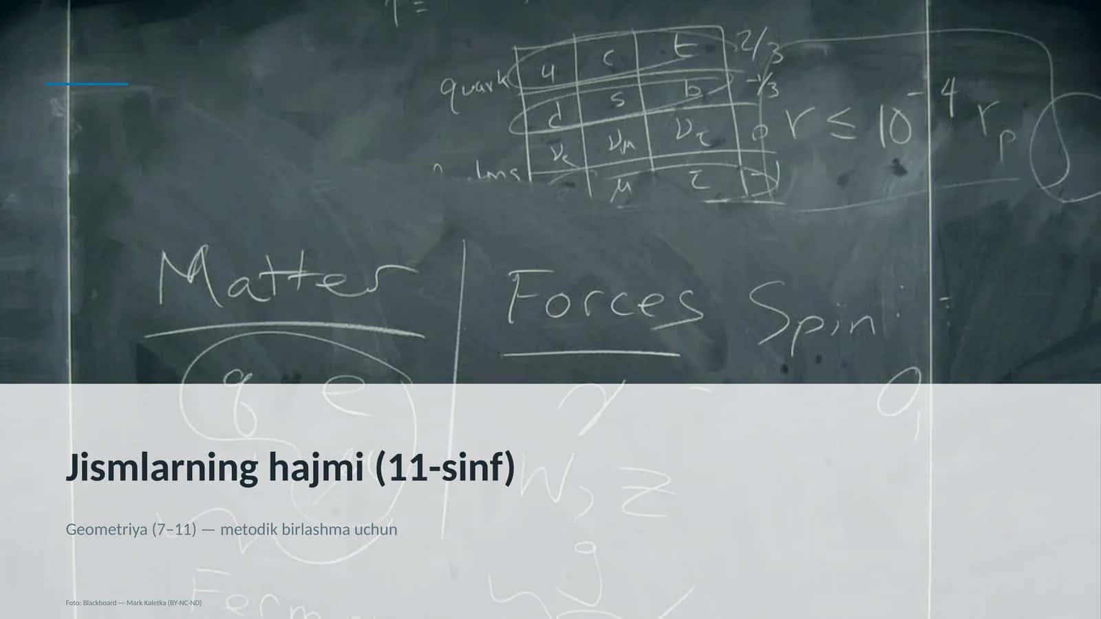 Jismlarning hajmi (11-sinf)