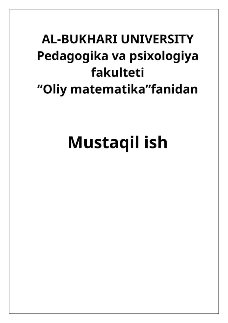 n - tartibli determinantlar determinantlarning xossalari, minor va algebraik to`ldiruvchilar haqida tushuncha