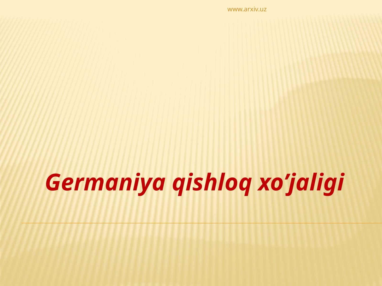 Germaniya qishloq xo’jaligi