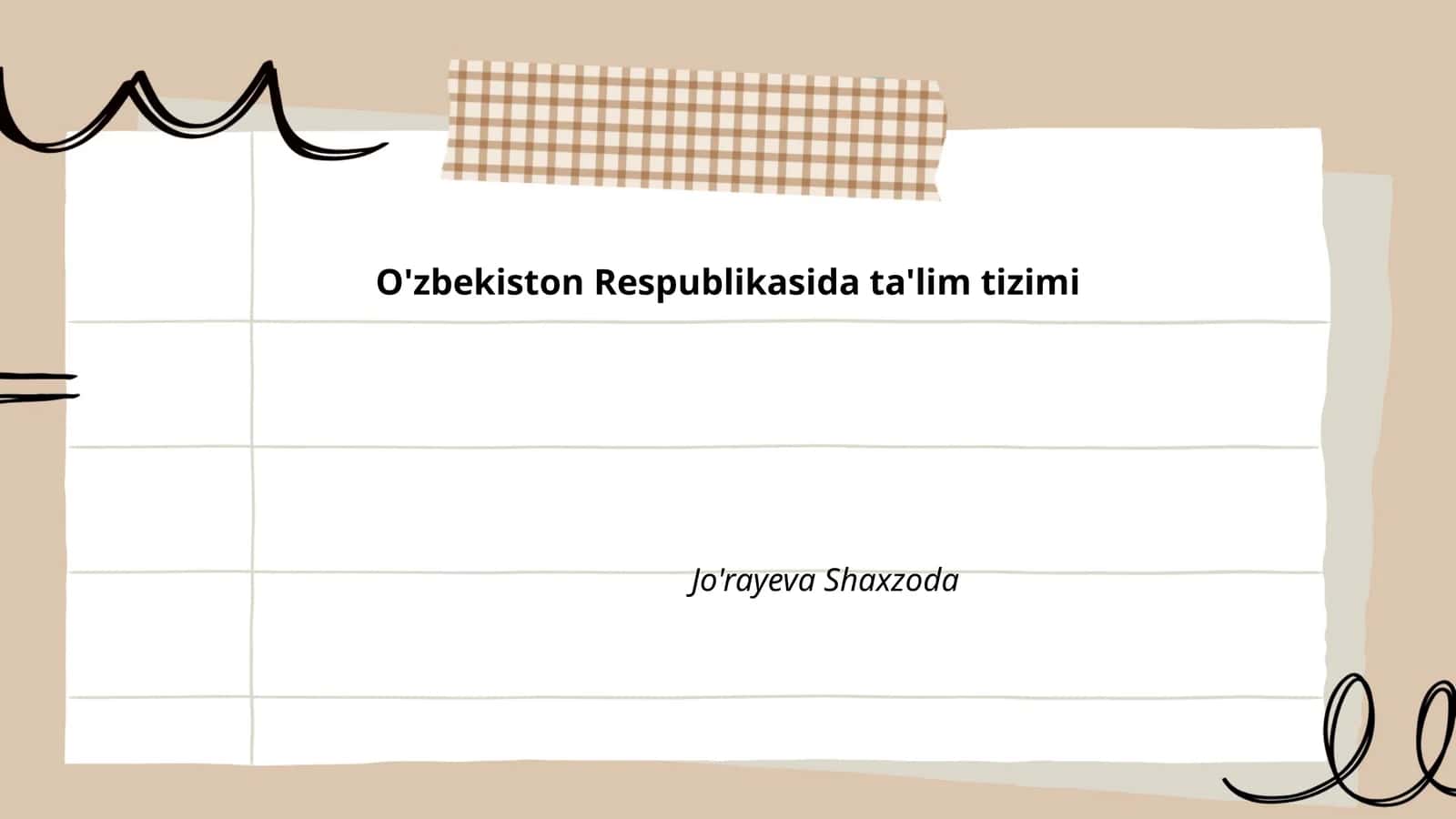 O'zbekiston Respublikasida ta'lim tizimi