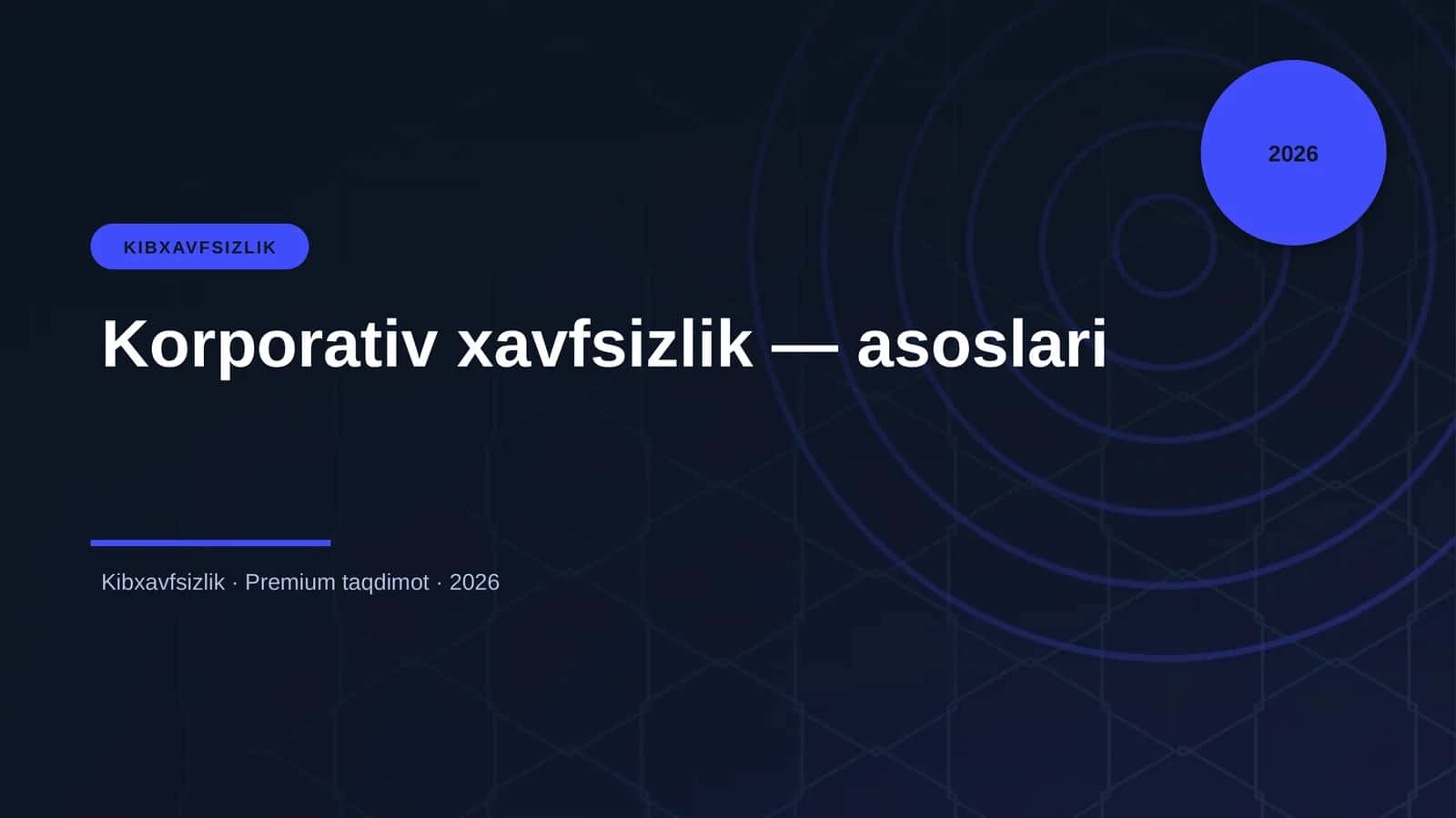 Korporativ xavfsizlik — asoslari