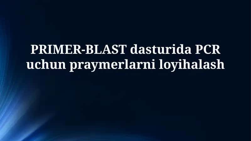 Primer-Blast dasturi