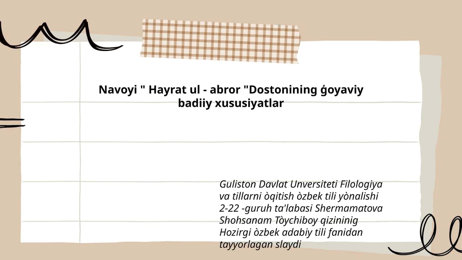 Hayrat ul - abror Dostoni