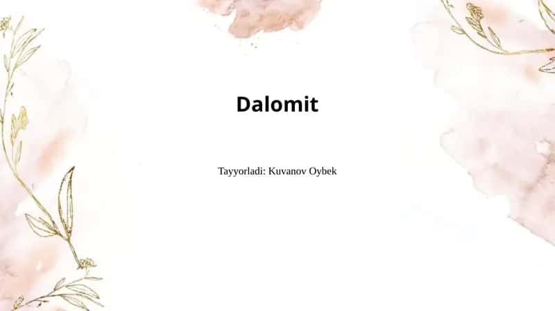 Dalomit